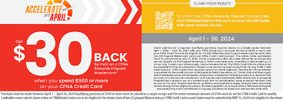 CFNA Credit Card Special